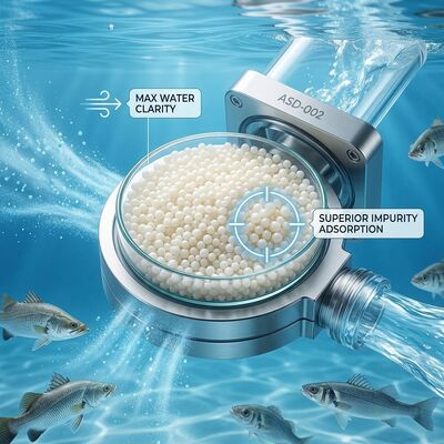 ASD-002 Resina a Scambio Anionico Macroporosa in Perle Purezza 99,8% per la Rimozione del Nitrito in Acquacoltura