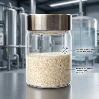 ASD-002 Resina a Scambio Anionico Resistente al Fouling Organico Media Purezza 99,8% per la Finitura dei Nitrati nelle Acque Reflue