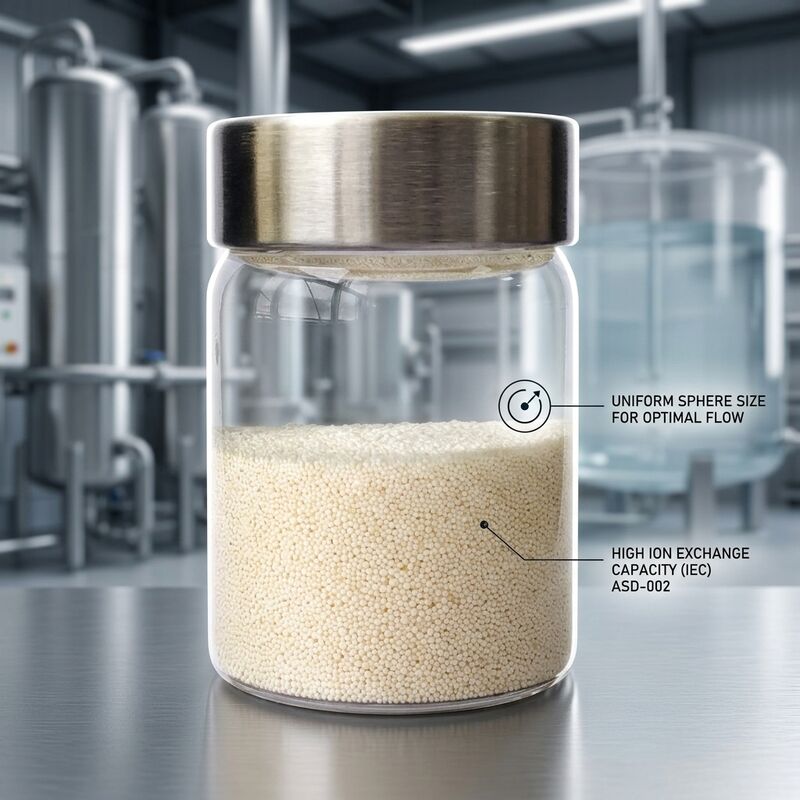 ASD-002 Resina a Scambio Anionico Resistente al Fouling Organico Media Purezza 99,8% per la Finitura dei Nitrati nelle Acque Reflue