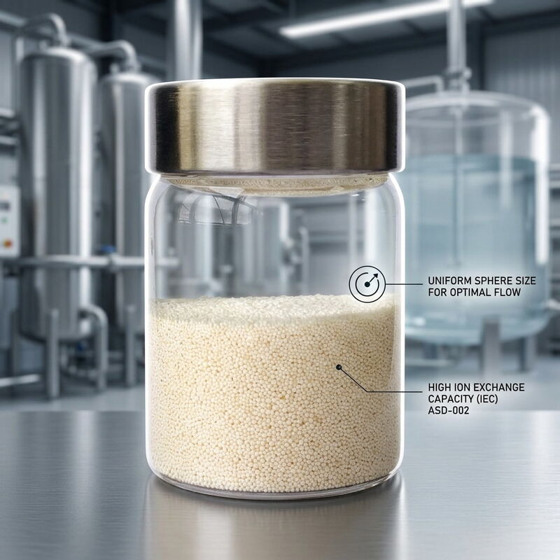 ASD-002 Resina a Scambio Anionico Resistente al Fouling Organico Media Purezza 99,8% per la Finitura dei Nitrati nelle Acque Reflue
